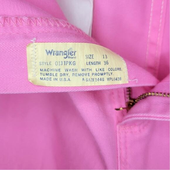 Vintage Wrangler Women's pink Denim 13 x 36 Jeans - Picture 8 of 8